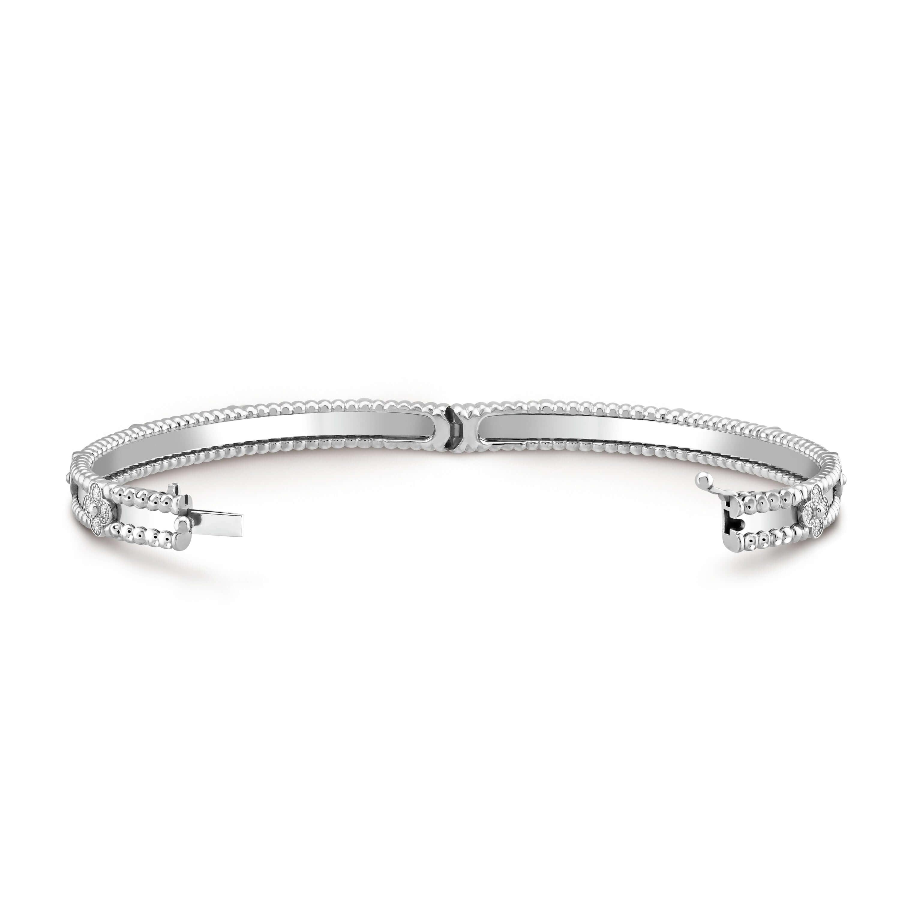 Thin Elegant Perlee Sweet Clover Bracelet - Avara