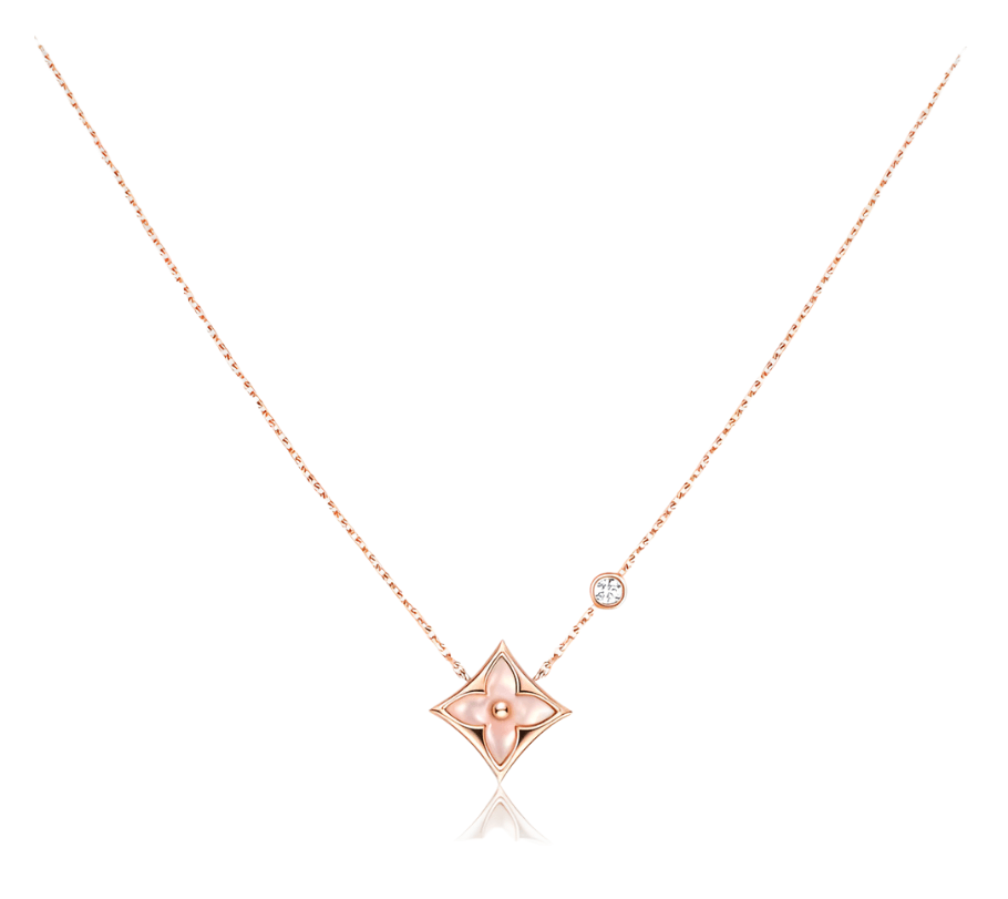 Color Blossom BB Star Necklace - Pink - Avara