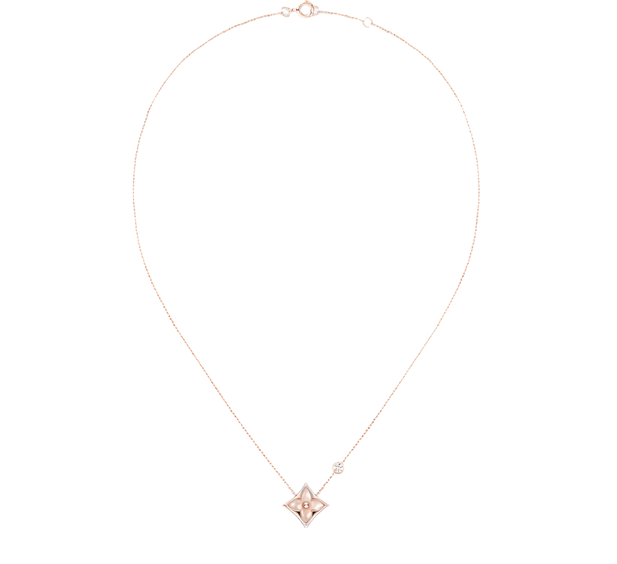 Color Blossom BB Star Necklace - Pink - Avara