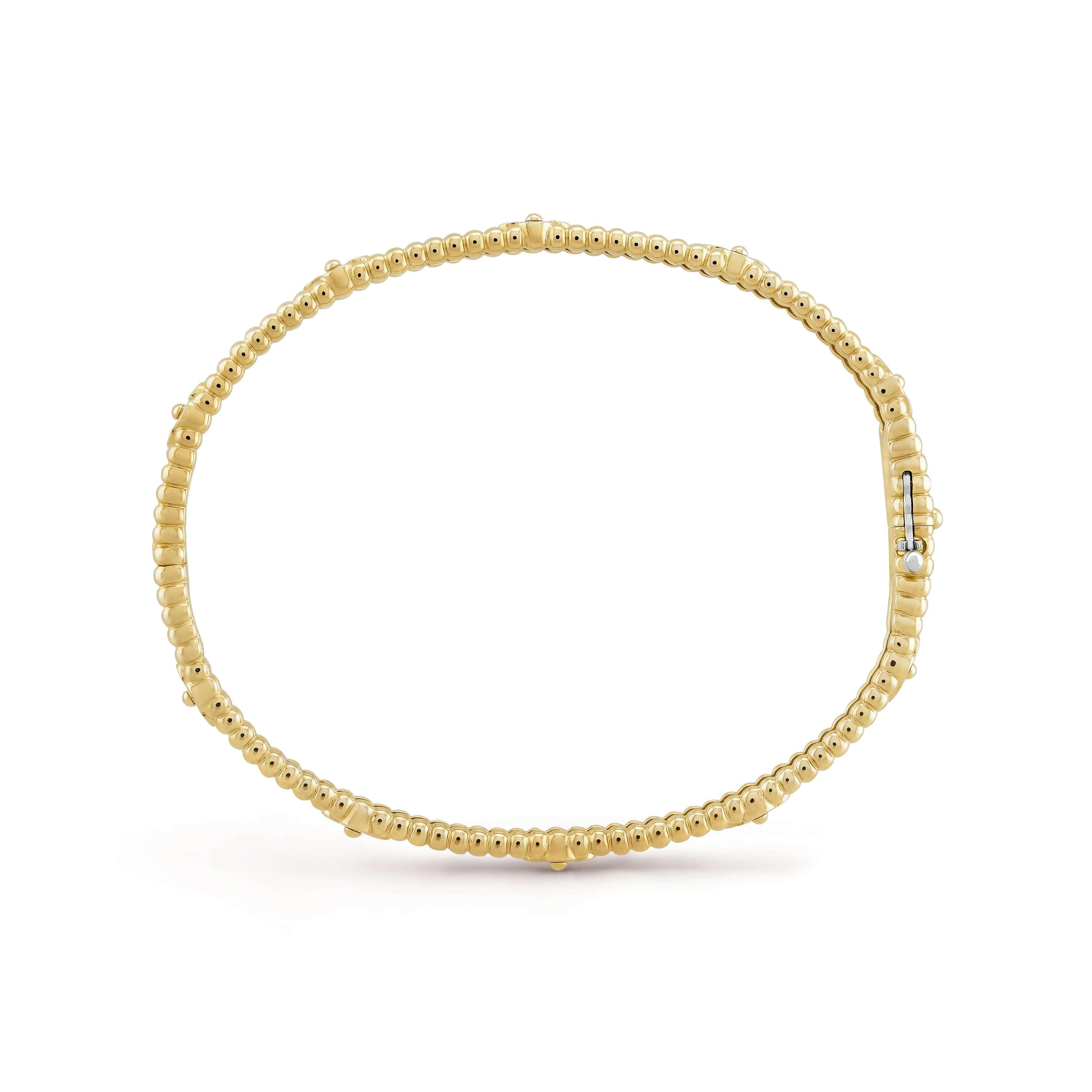 Thin Elegant Perlee Sweet Clover Bracelet - Avara