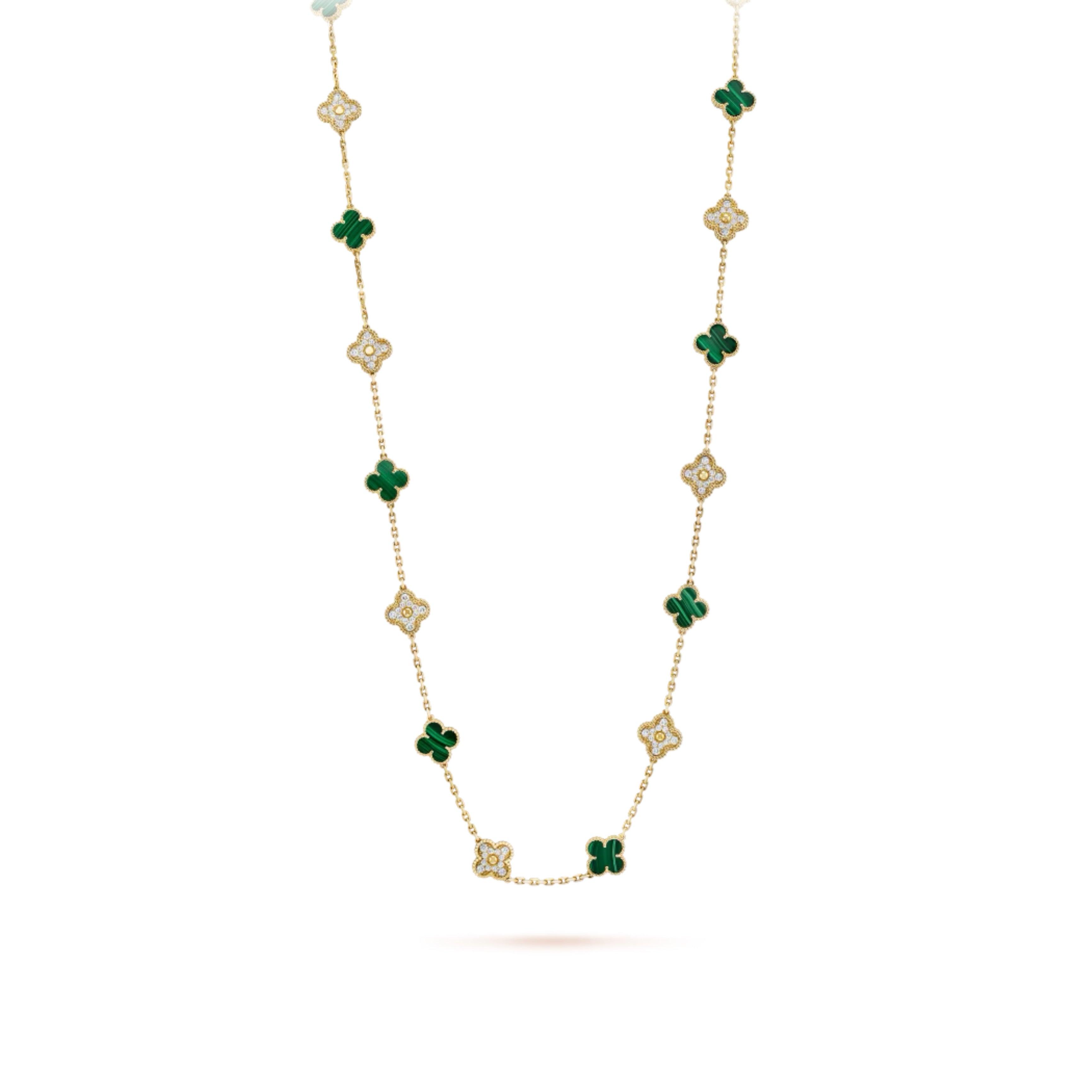 Elongated Clover Necklace 20 Motifs - Avara